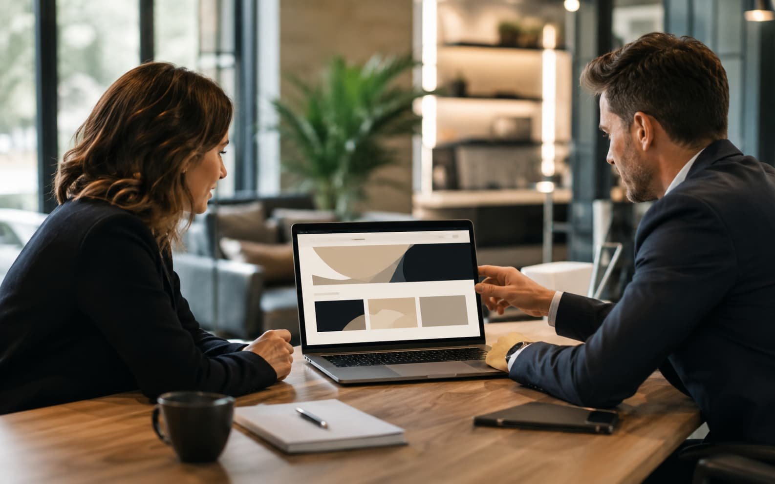 Recruiting-Besprechung am Laptop